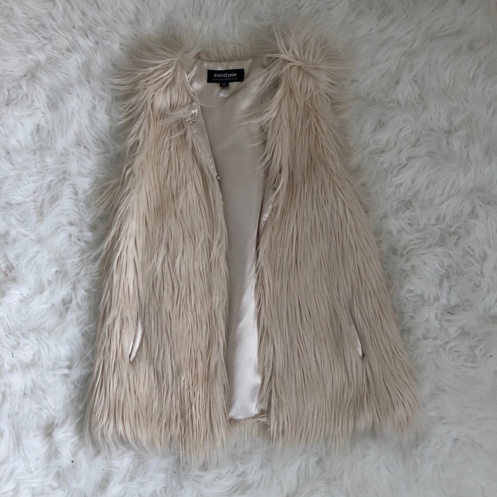 Tan fur vest